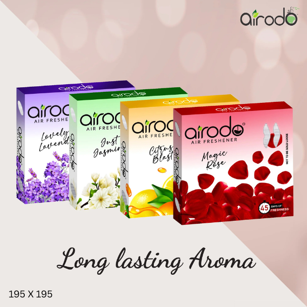 Air Freshener Blocks| Lasts Up To 45 Days | 24H Protection | Pack of 4