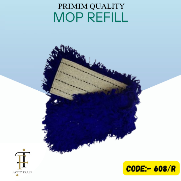 Acrylic blue dry mop refill 24 inch for folding frame