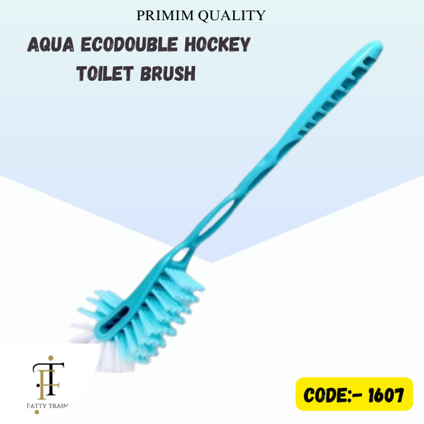 Aqua Eco Double Hockey Toilet Brush, Nylon, Long Handle