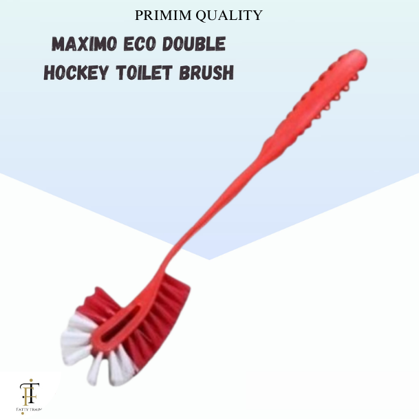 Maximo eco Double Hockey Nylon Toilet Brush, 12-inch Handle